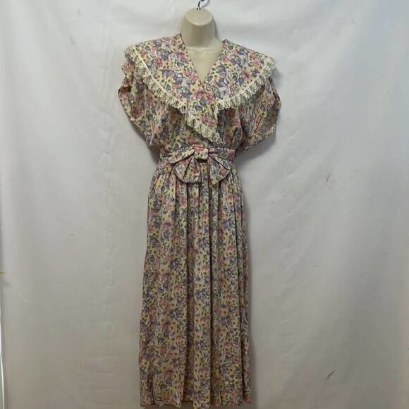 VTG ALL THAT JAZZY‎ 100% RAYON DRESS SIZE 5/6 - Picture 1 of 9